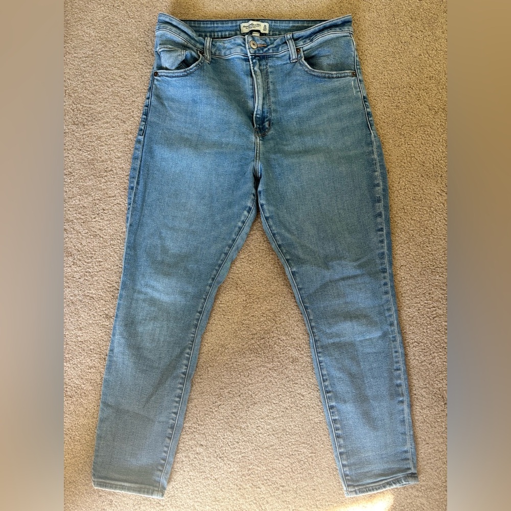 Abercrombie & Fitch Sz 31/12S Blue Curve Love High Rise Super Skinny Ankle Jeans